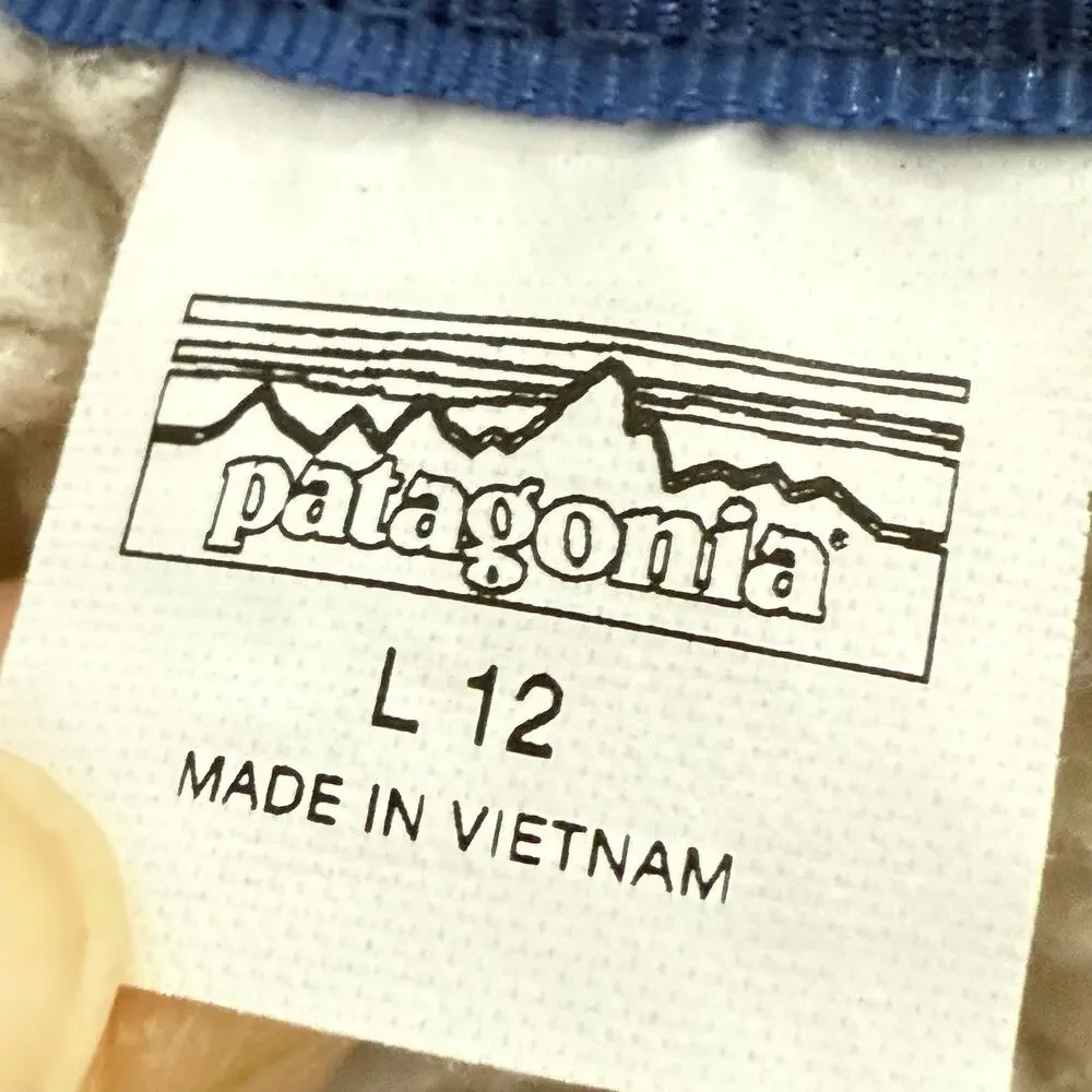 Big Kids Patagonia Reddy Freddy Reversible Jacket Size L (12) Navy Blue Winter